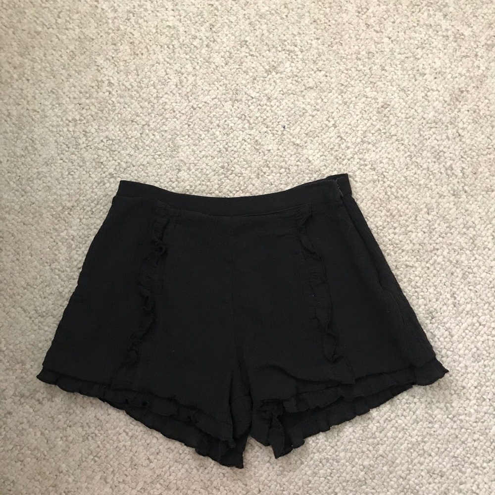 black shorts